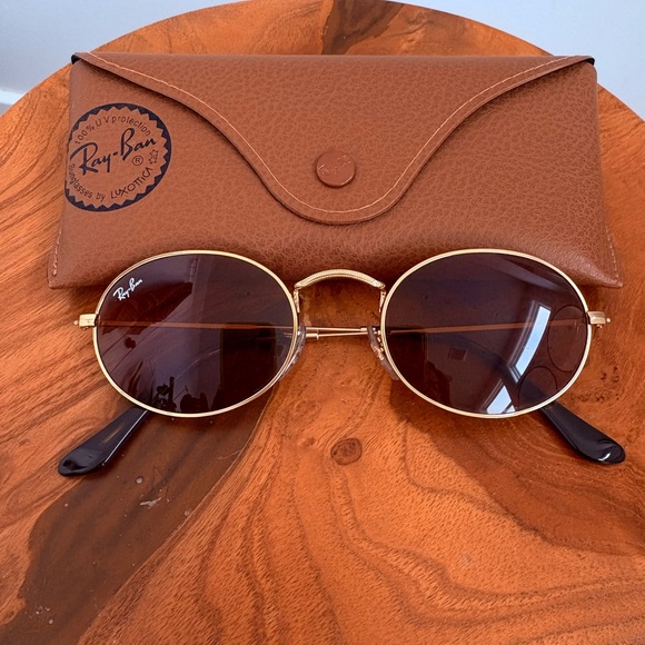 Ray-Ban Oval Metal Summer Capsule Gold Frame with Brown Lens main image 7